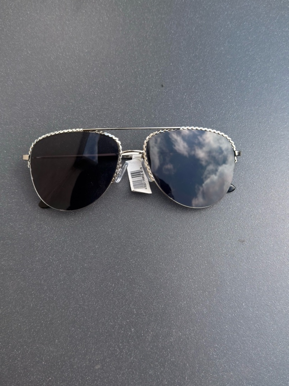 Ashley Stewart Aviator Sunglasses with Braided Detail - Picture 3 of 8